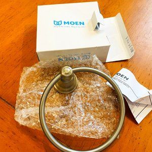 Two Moen Kinglsey Towel Rings Brushed Nickel